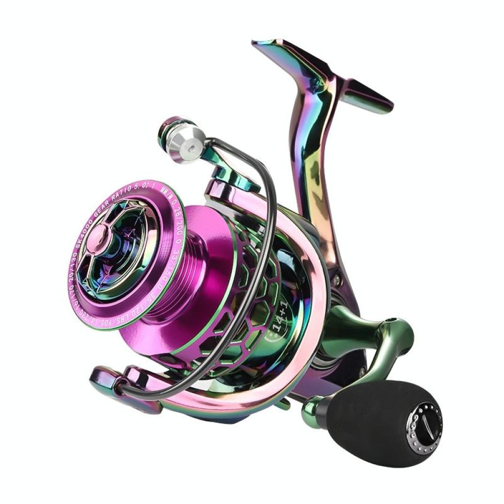 Colorful Metal Fish Line Wheel Long Throw Sea Rod Spinning Wheel, Specification: SK3000