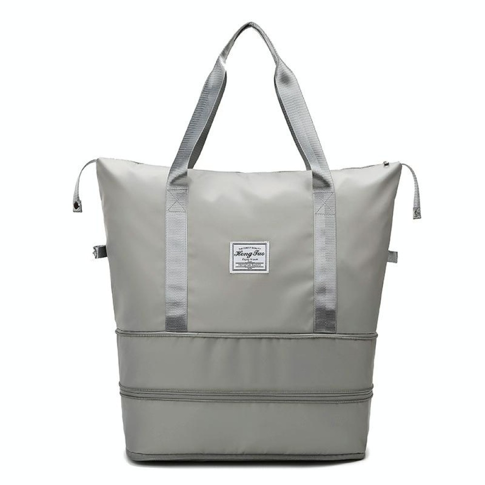HT-224 Large Capacity Expandable Waterproof Sports Fitness Bag(Gray)