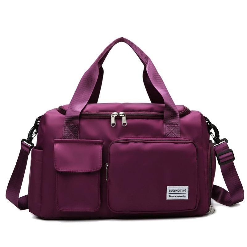 B-X336 Large Capacity Waterproof Travel Gym Bag Luggage Bag, Size: S(Purple Red)
