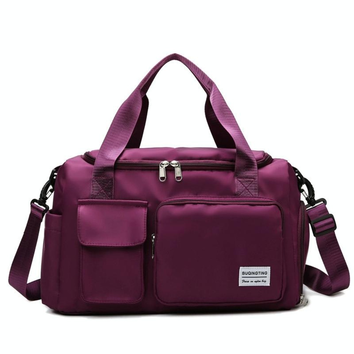 B-X336 Large Capacity Waterproof Travel Gym Bag Luggage Bag, Size: L(Purple Red)