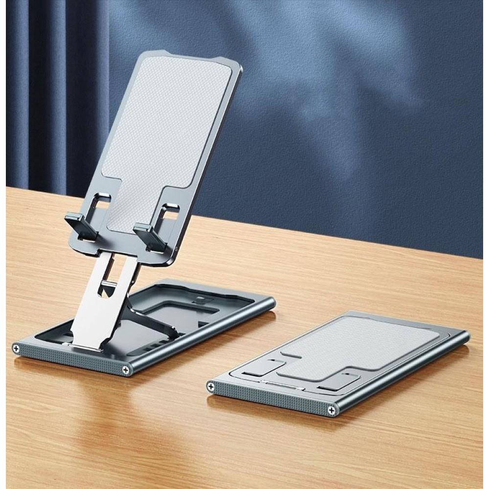 028 Portable Foldable Aluminum Alloy Phone Live Holder(Grey)