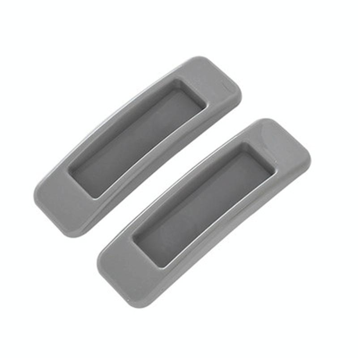 1pair Rectangular Paste Assist Door Windows Handle Refrigerator Cabinet Door Handle(Grey)