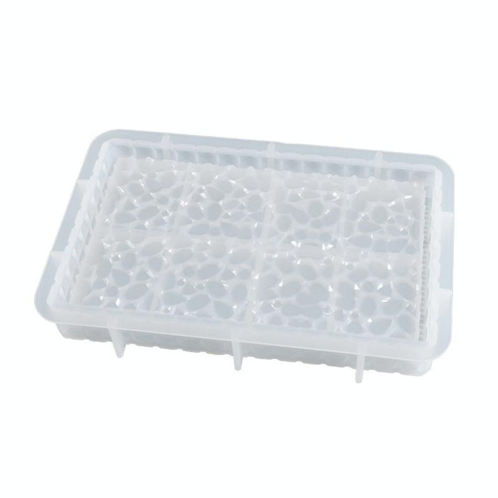 DIY Round and Square Diamond Pattern Storage Tray Silicone Mold, Specification: Rectangular