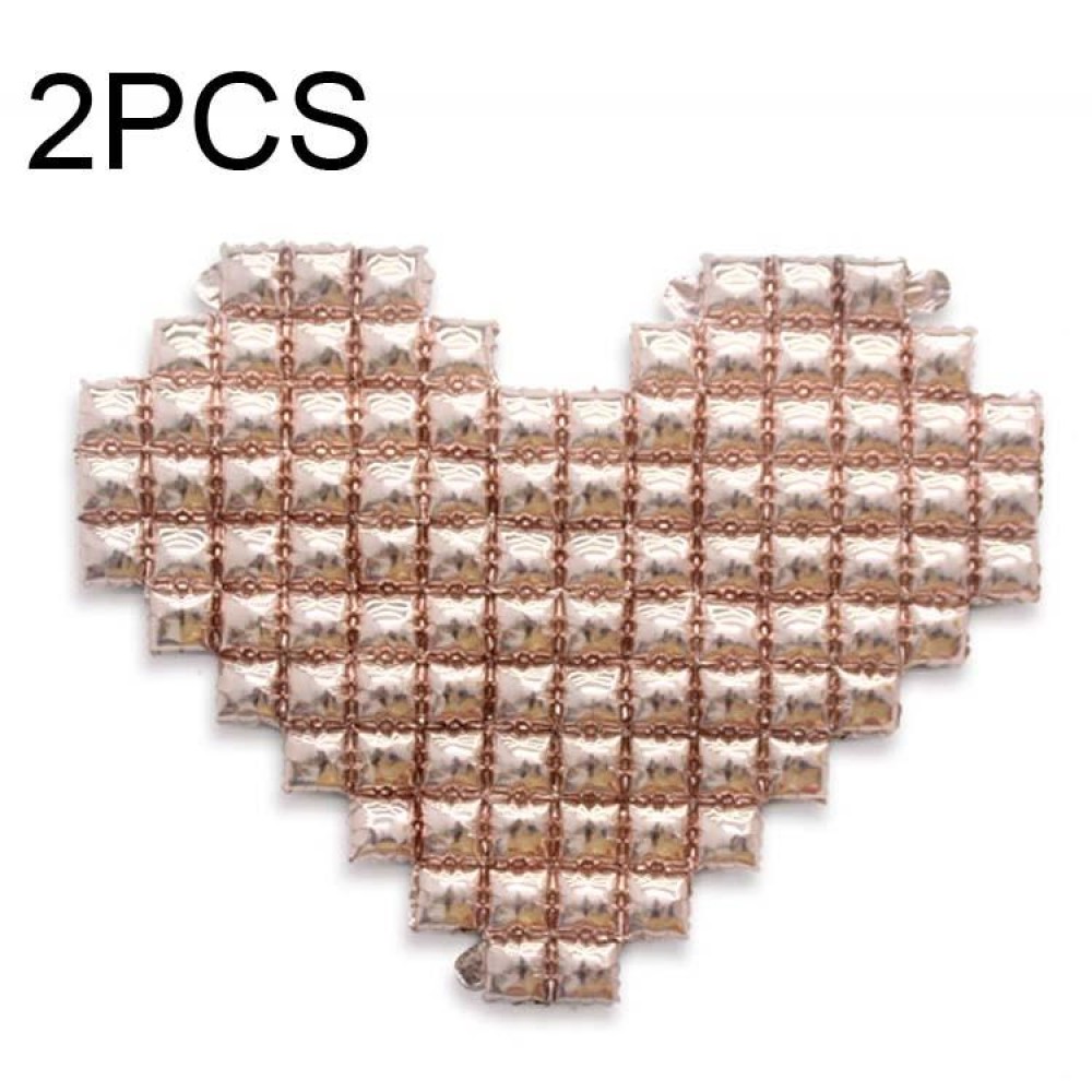 2 PCS Love Shape Background Wall Balloon Confession Wedding Decoration Balloon(Rose Gold)