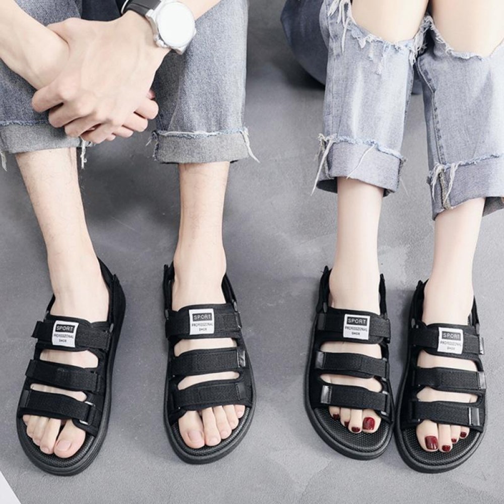 Summer Slippers Dual-purpose Beach Shoes Men Sandals, Size: 43(Black)