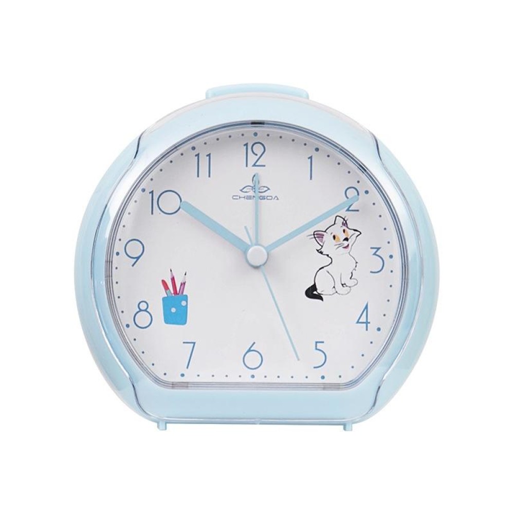 Cute Children Small Alarm Clock Bedside Night Light Clock(A306 Blue)