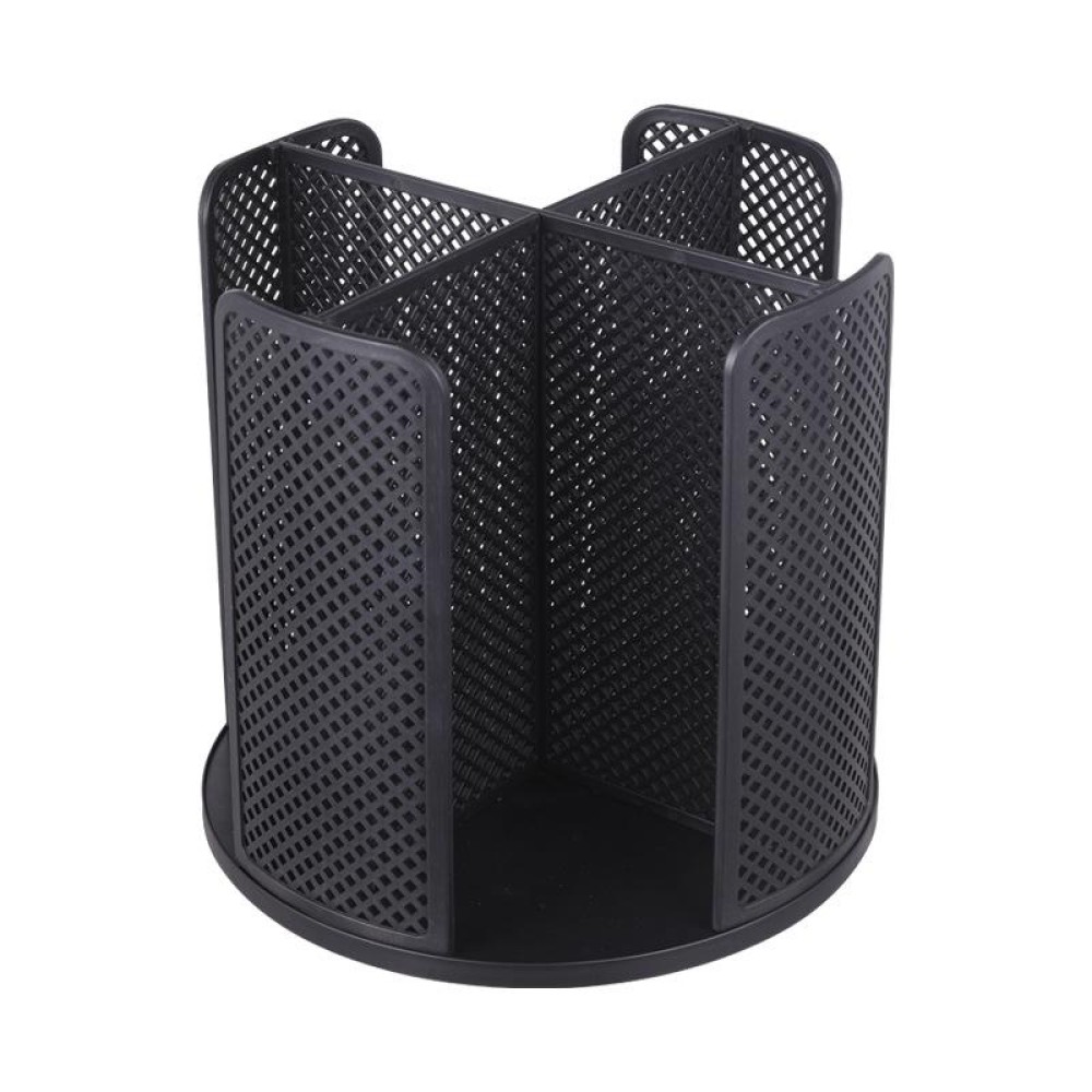 Desktop Rotary Grid Disposable Paper Cup Storage Rack(Black)