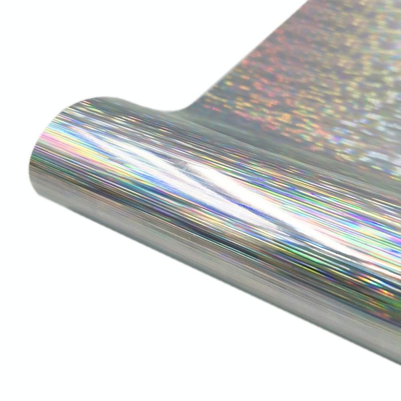 30.5 x 100cm Illusion Laser Brushed Glitter Self-Adhesive Vinyl Engraving Sticker(Silver)