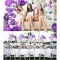 120 In 1 Purple Metal Balloon Set Kids Birthday Party Butterfly Balloon Chain Decoration