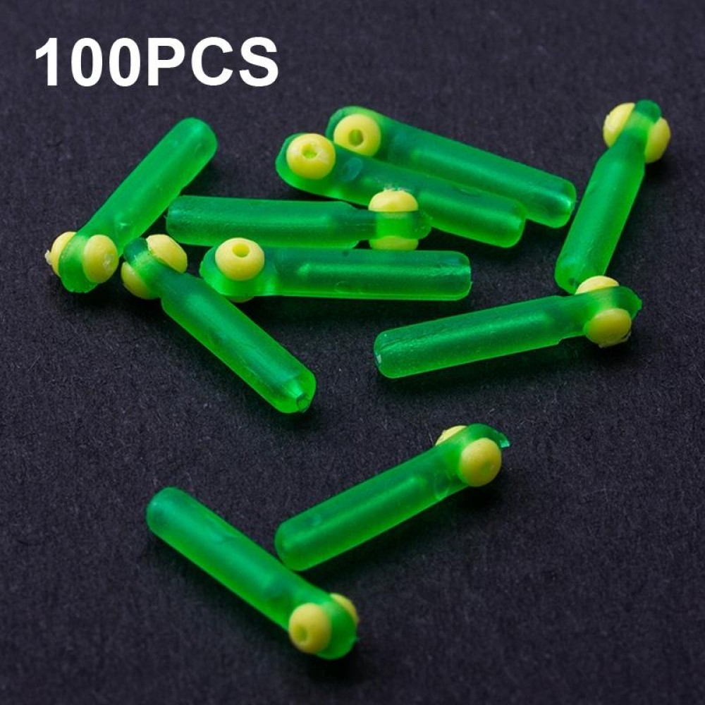 100 PCS SXP01 Dual CoreSilicone Floating Seat Fishing Accessories, Size: Small(Crystal Green)