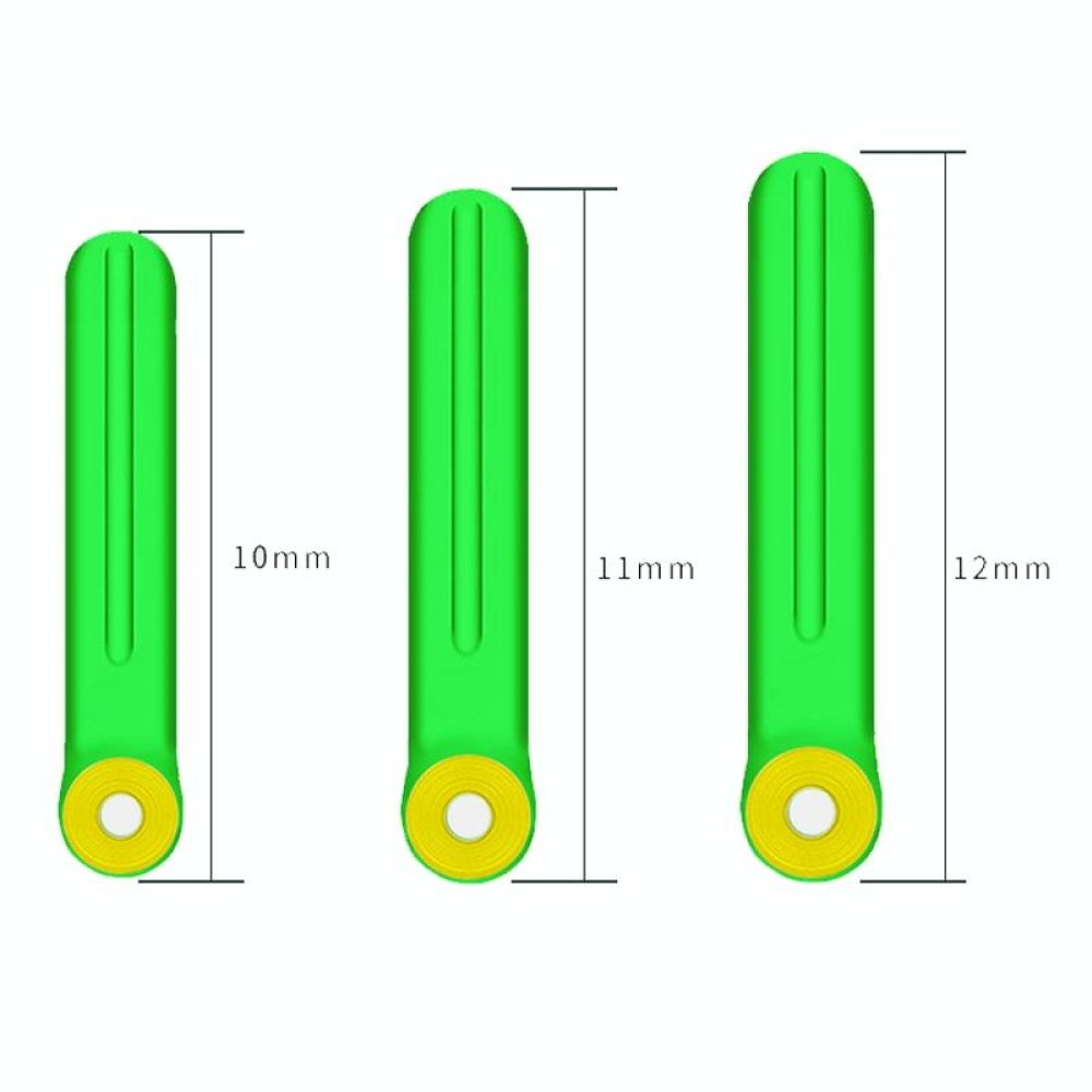 100 PCS SXP01 Dual CoreSilicone Floating Seat Fishing Accessories, Size: Small(Crystal Green)
