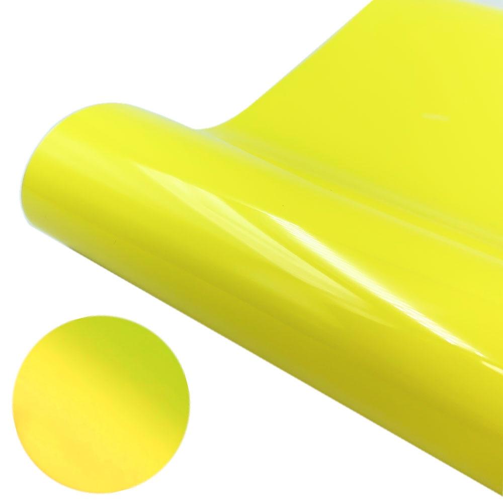 20 x 50cm Luminous PU Engraving Film Heat Transfer Vinyl(Yellow Glowing Yellow Light)