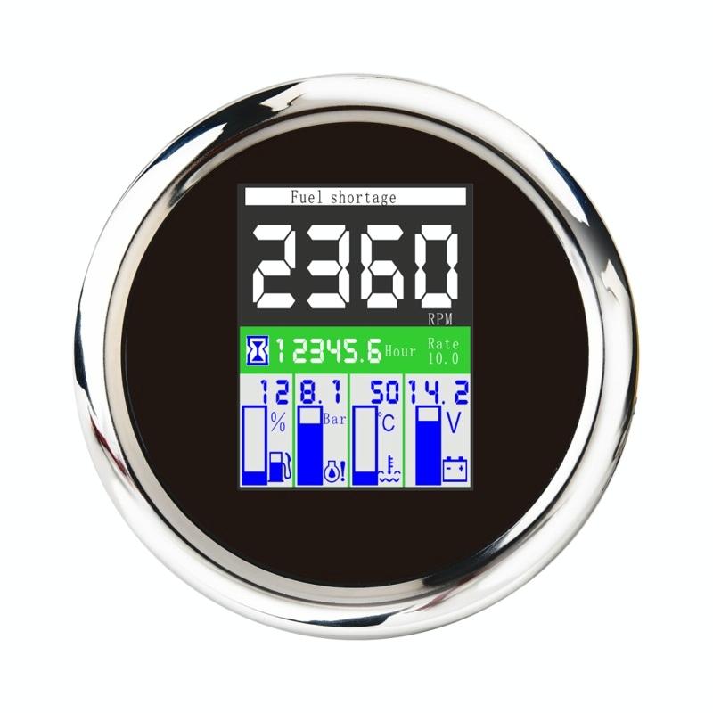 TFT 9-32V 5 In 1 Multifunction LED Display Car Meter(Black Background)