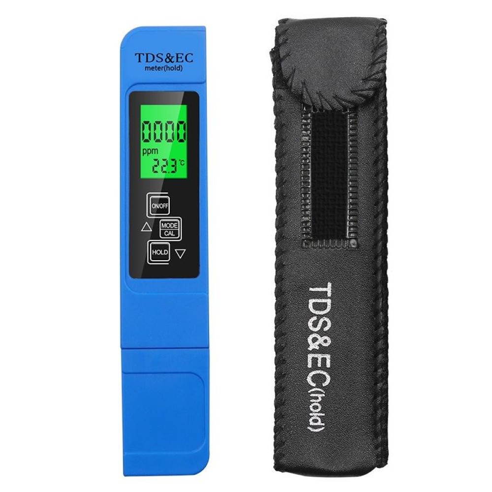 Backlight Model TDS & EC Water Quality Test Pen Meter Conductivity Test Pen(Blue)