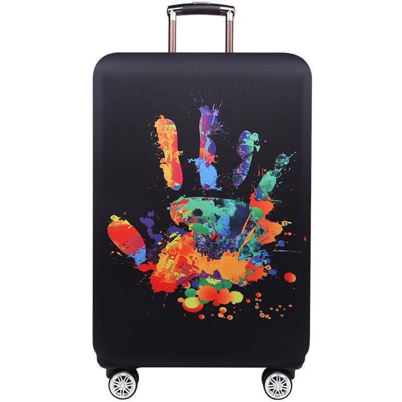 Luggage Thickening Wear-resistant Elastic Anti-dust Protection Cover, Size: S(Colorful Handprints)