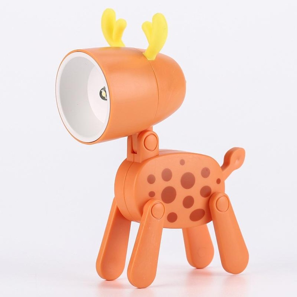 TL-23 LED Mini Foldable Cartoon Desk Lamp Pet Shape Decoration Table Lamp, Spec: Spotted Deer (Orange)