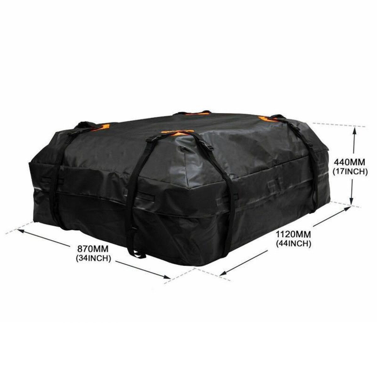 600D Oxford Cloth Car Roof Waterproof Luggage Storage Bag, Style: Roof Pack+Non-slip Mat