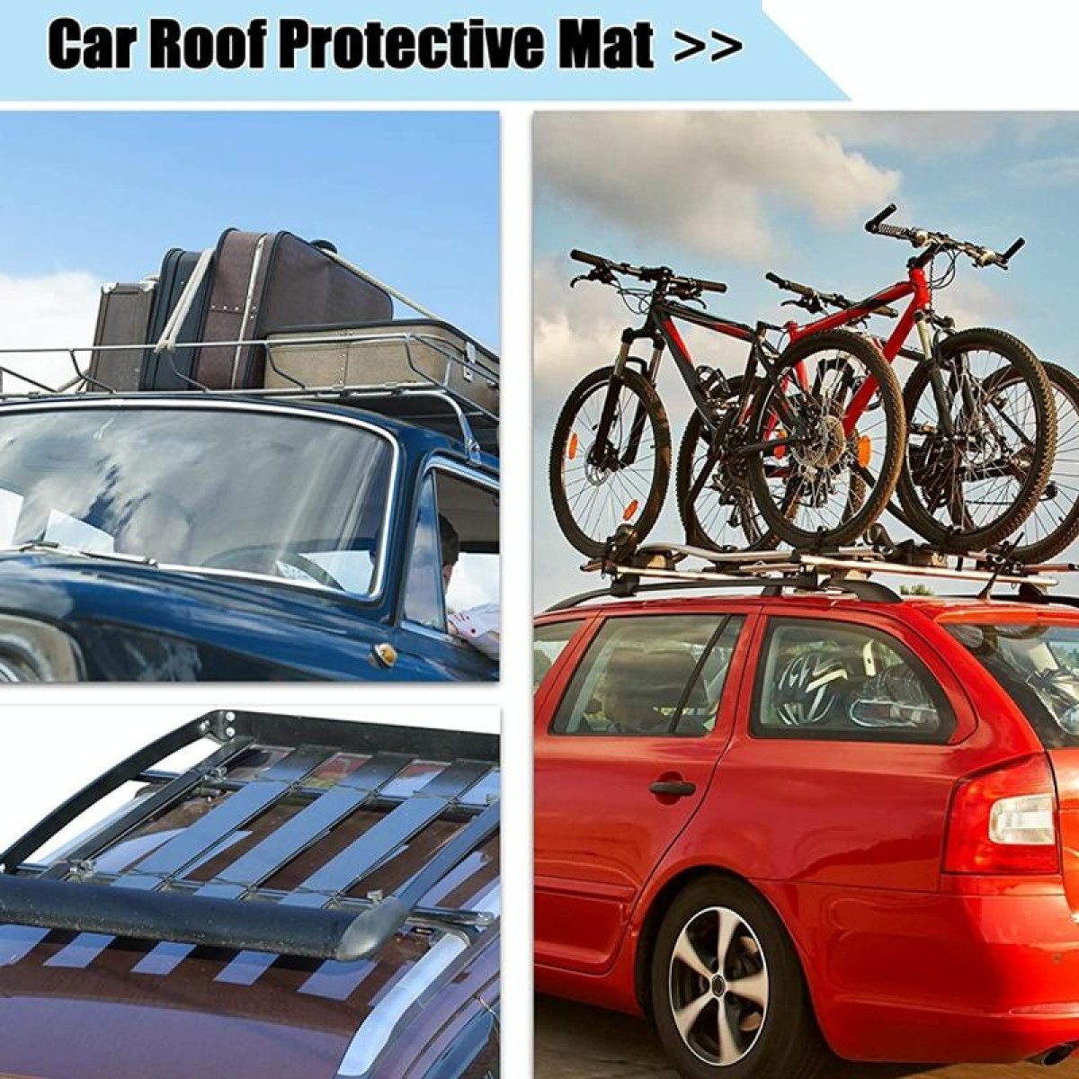 600D Oxford Cloth Car Roof Waterproof Luggage Storage Bag, Style:100x90cm Non-slip Mat