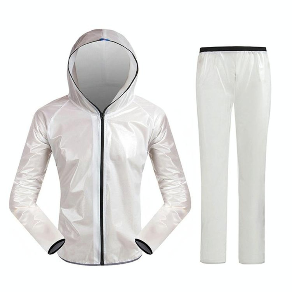 Bicycle Sports Outdoor Separate Raincoat Set Waterproof Cycling Clothing, Size: M(White)