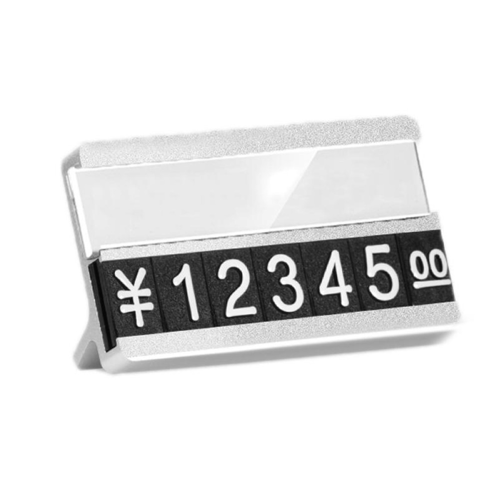 Metal Digital Grain Price Display Micro Standing Plate, Size: Double Layer(Silver)