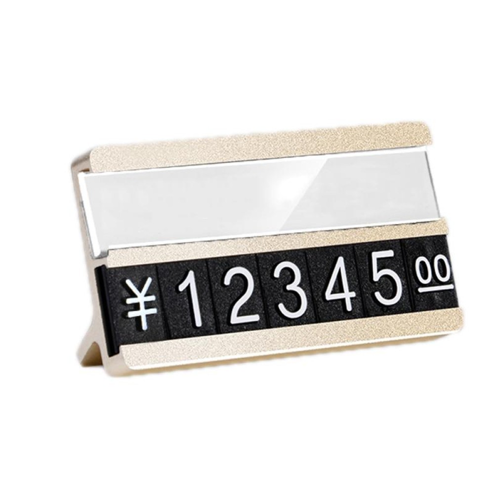 Metal Digital Grain Price Display Micro Standing Plate, Size: Double Layer(Gold)