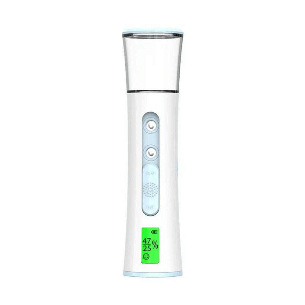 Mist Sprayer Handheld Nano Beauty Instrument Mini Hydrating Humidifier(White Blue)