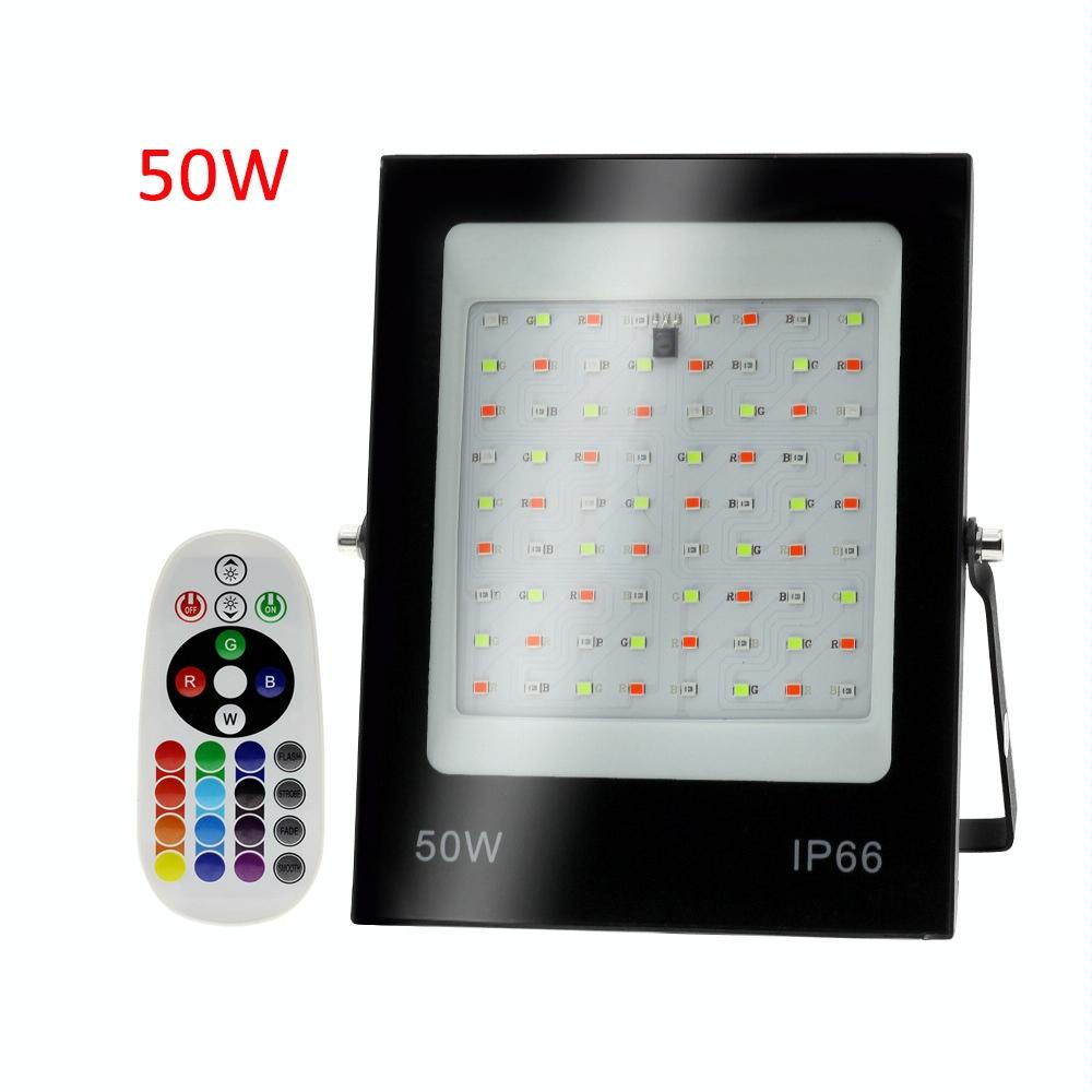 50W Colorful RGB Changing LED Flood Light With Remote Control