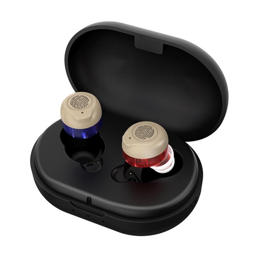 GM-902 Wireless Magnetic Charging Bluetooth Hearing Aids Elderly Sound Amplifier(Red Blue+Black)