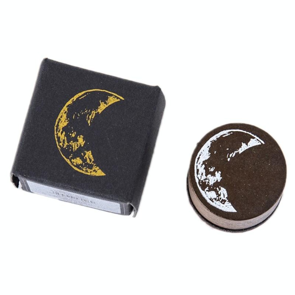 Moon Phase Series Handbook Decoration DIY Wooden Stamp(Bright Moon)