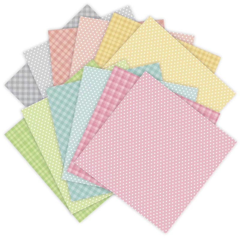1 Set 6 Inch Spring Color Style Scrapbooking Background Paper Art Handmade Crafts,Spec: 12 Sheets/Set