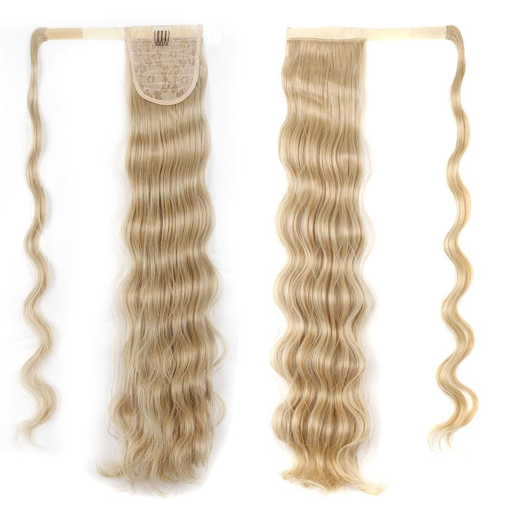 MST08 Adhesive Tie-On Wigs Ponytail Fluffy Long Curly Wigs High-Ponytail(27M613)