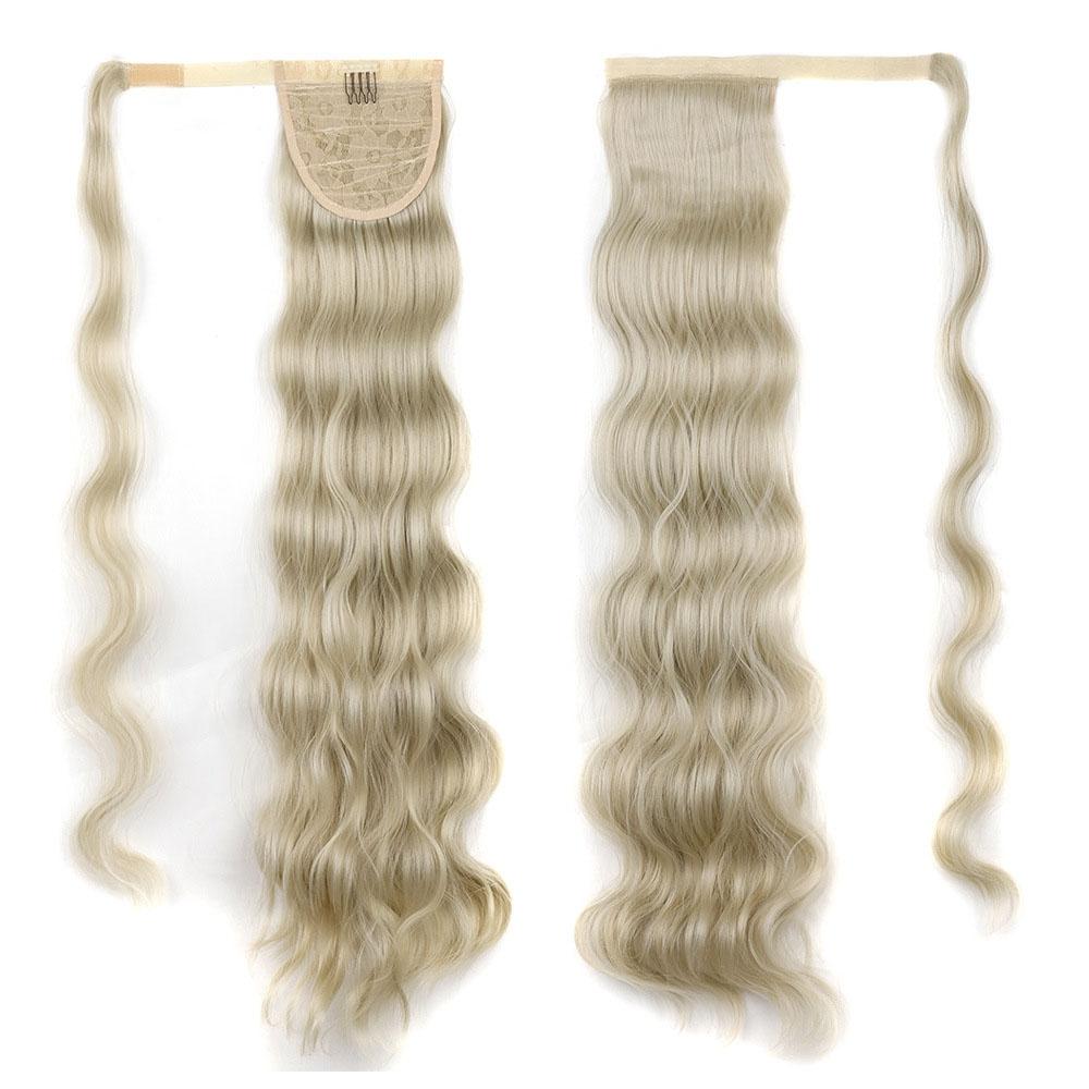 MST08 Adhesive Tie-On Wigs Ponytail Fluffy Long Curly Wigs High-Ponytail(88)