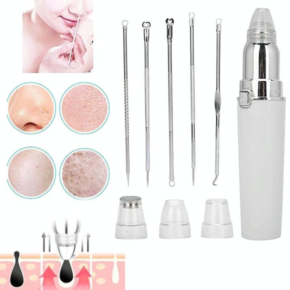 HD-3138 Electric Pore Cleaning Instrument Hot Compress To Export Acne Removing Blackhead Beauty Instrument(White)