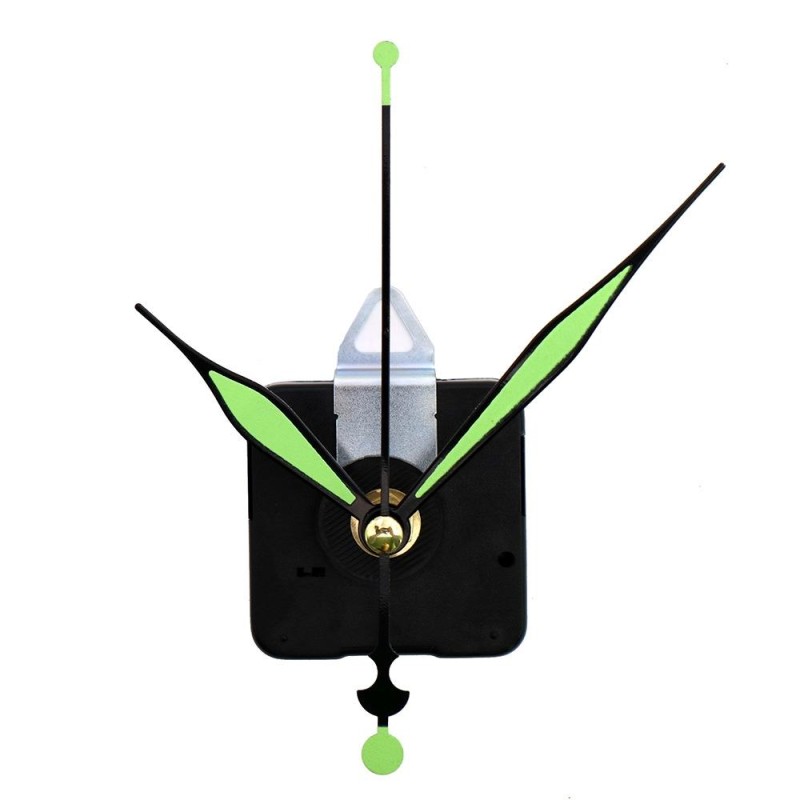 Shaft Length 18.5mm Quartz Clock Silent Movement + Luminous Hands DIY Kit,Spec: Movement+616