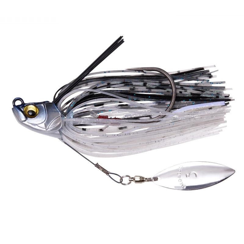 Lures Fake Bait Hubs Rotating Composite Sequins Noise Freshwater Sea Fishing Warped  Mouth Catfish Bait(A)