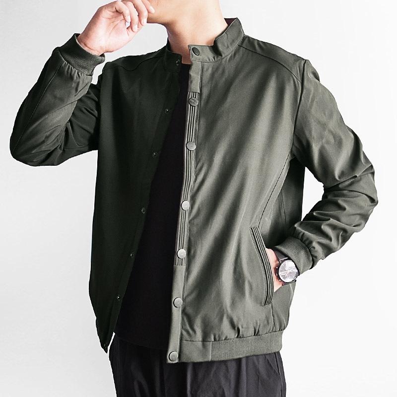 CJH1927 Leisure Loose Wild Men Upper Outer Garment Coat, Size: M(Army Green)