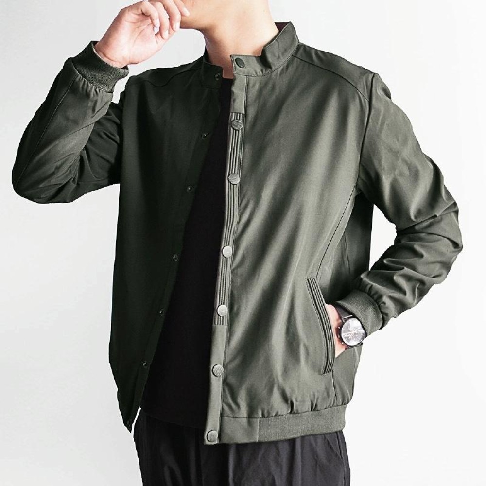 CJH1927 Leisure Loose Wild Men Upper Outer Garment Coat, Size: L(Army Green)