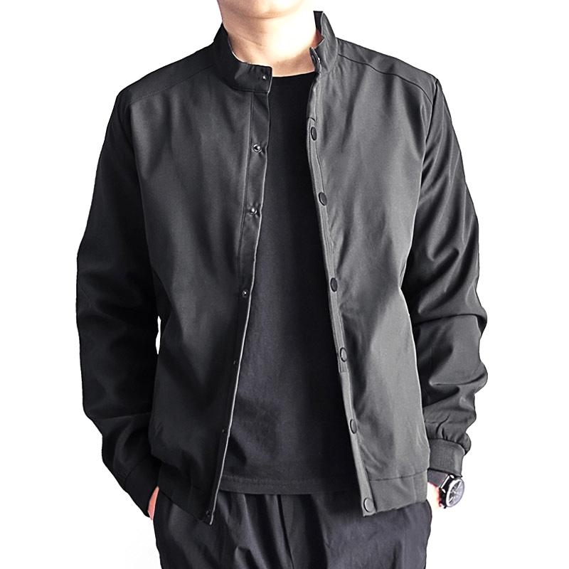 CJH1927 Leisure Loose Wild Men Upper Outer Garment Coat, Size: 2XL(Black)