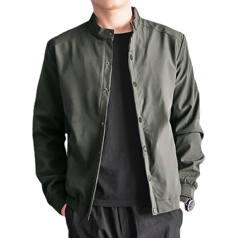 CJH1927 Leisure Loose Wild Men Upper Outer Garment Coat, Size: 2XL(Army Green)