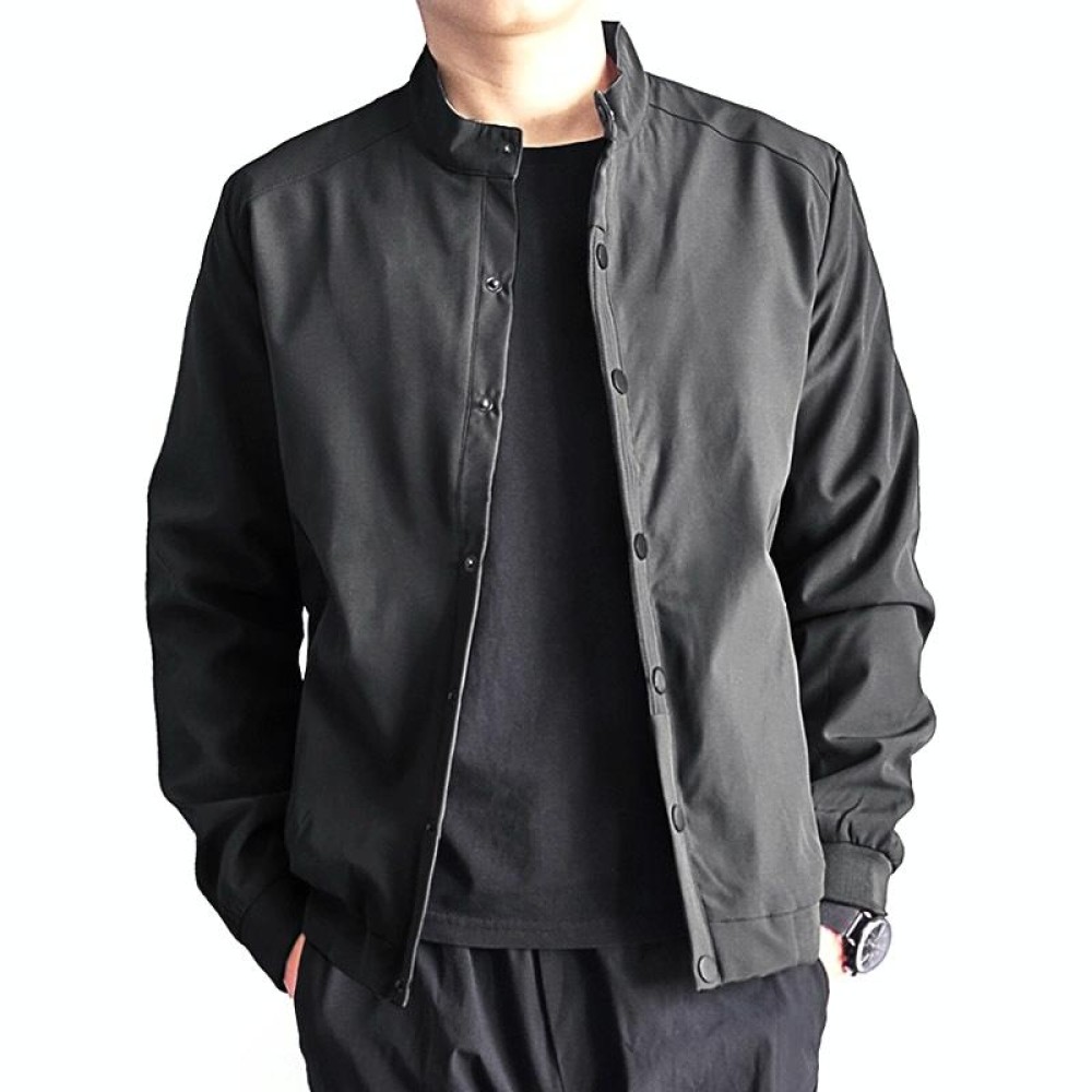 CJH1927 Leisure Loose Wild Men Upper Outer Garment Coat, Size: 3XL(Black)