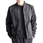 CJH1927 Leisure Loose Wild Men Upper Outer Garment Coat, Size: 4XL(Black)