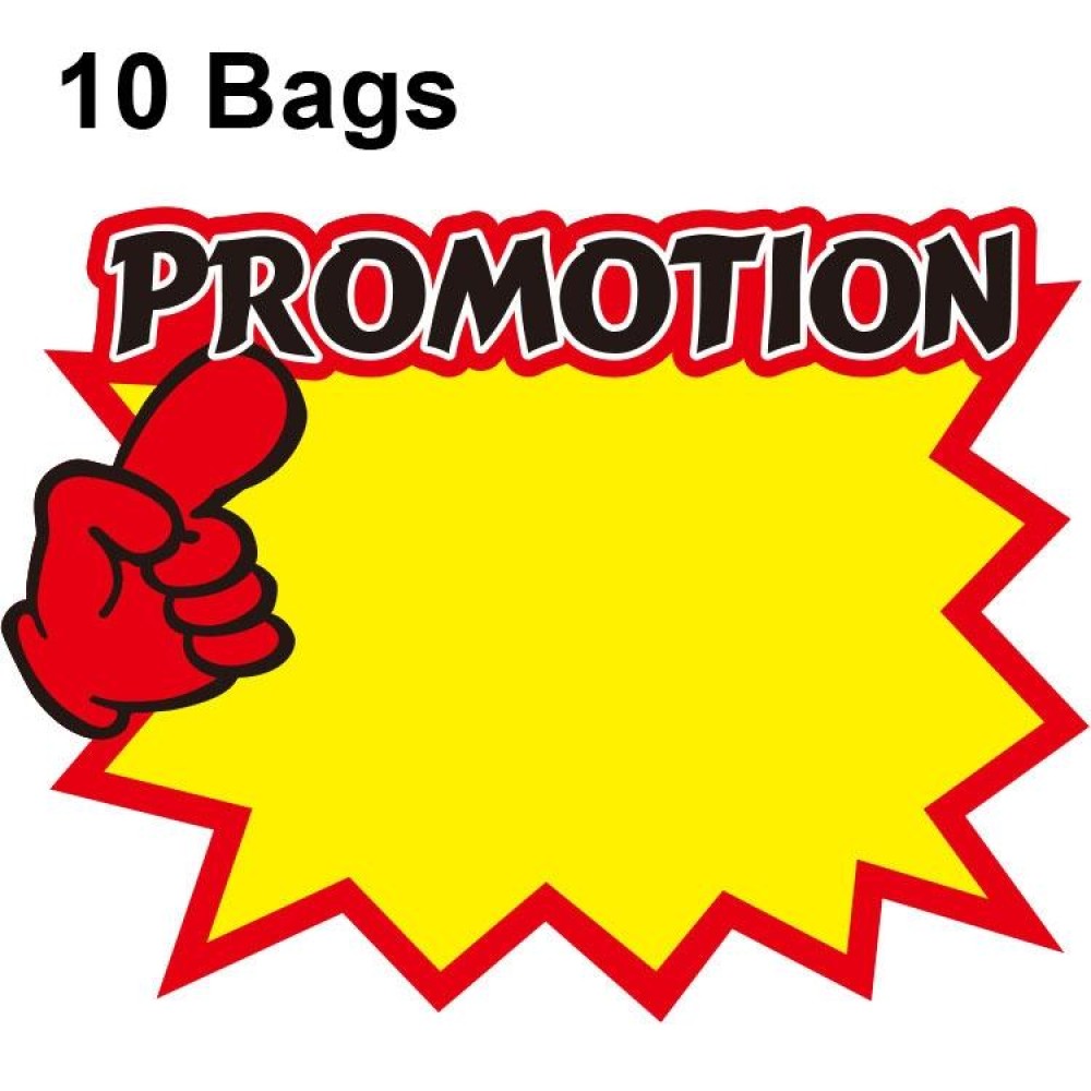 WM-007 10bags 25x19cm Explosion Sticker Product Price Tag Supermarket Price Label
