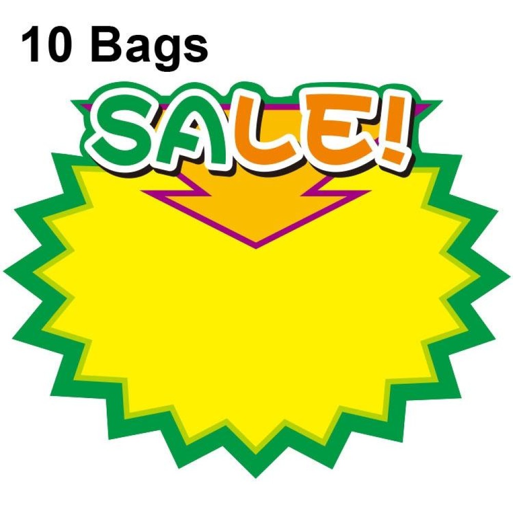 WM-011 10bags 25x19cm Explosion Sticker Product Price Tag Supermarket Price Label