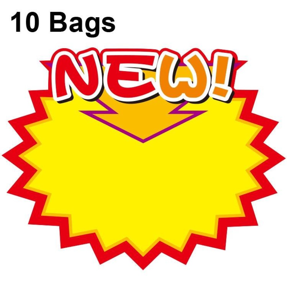 WM-012 10bags 25x19cm Explosion Sticker Product Price Tag Supermarket Price Label