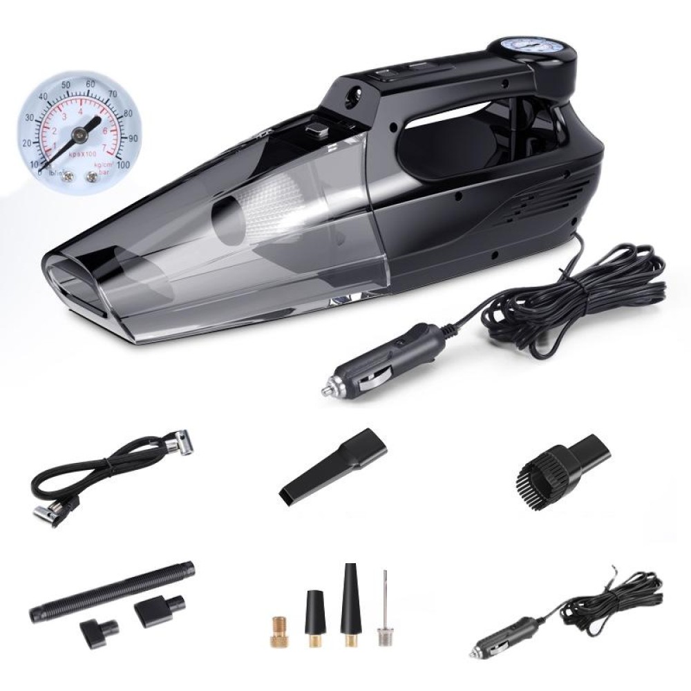 4 in 1 Car Vacuum Cleaner Portable Inflator Pump, Models: Wired Pointer