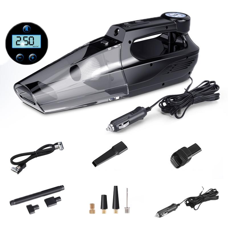 4 in 1 Car Vacuum Cleaner Portable Inflator Pump, Models: Wired Digital