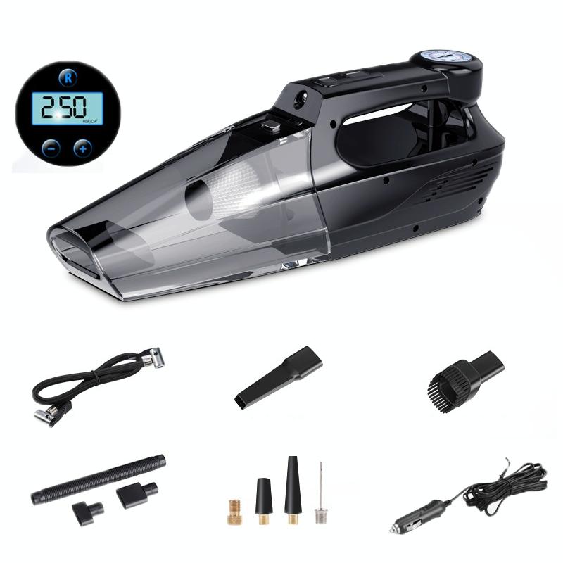 4 in 1 Car Vacuum Cleaner Portable Inflator Pump, Models: Wireless Digital