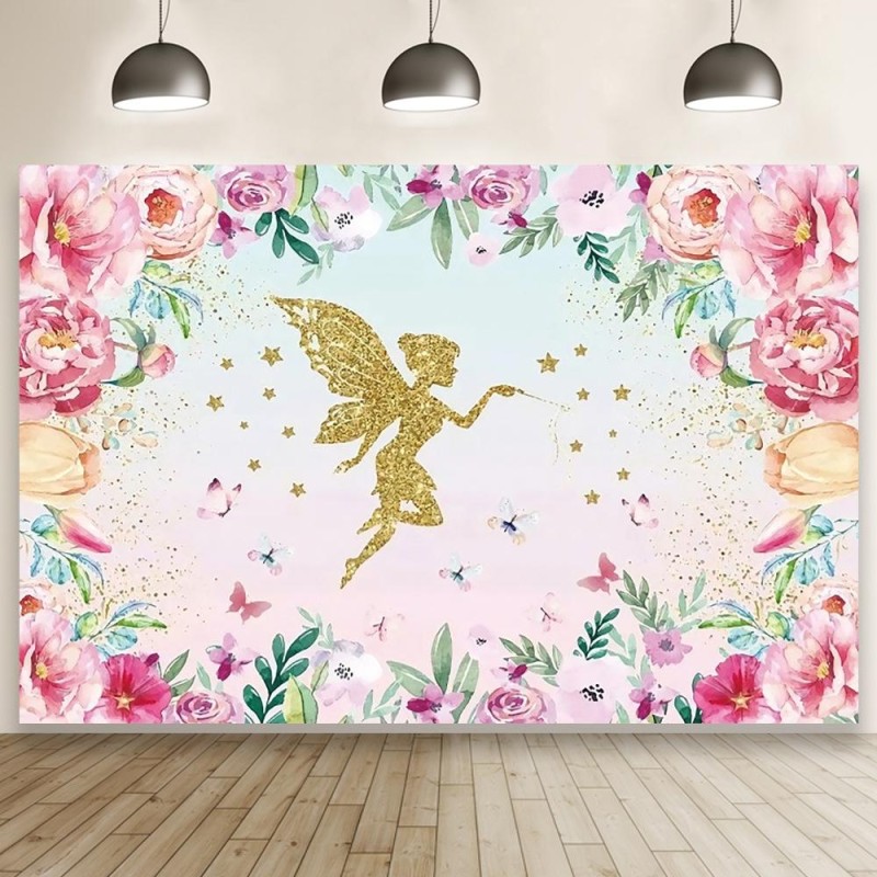 1.5m X 1m Butterfly Pattern Photography Backdrop Birthday Party Decoration Background Cloth(MDT10235)