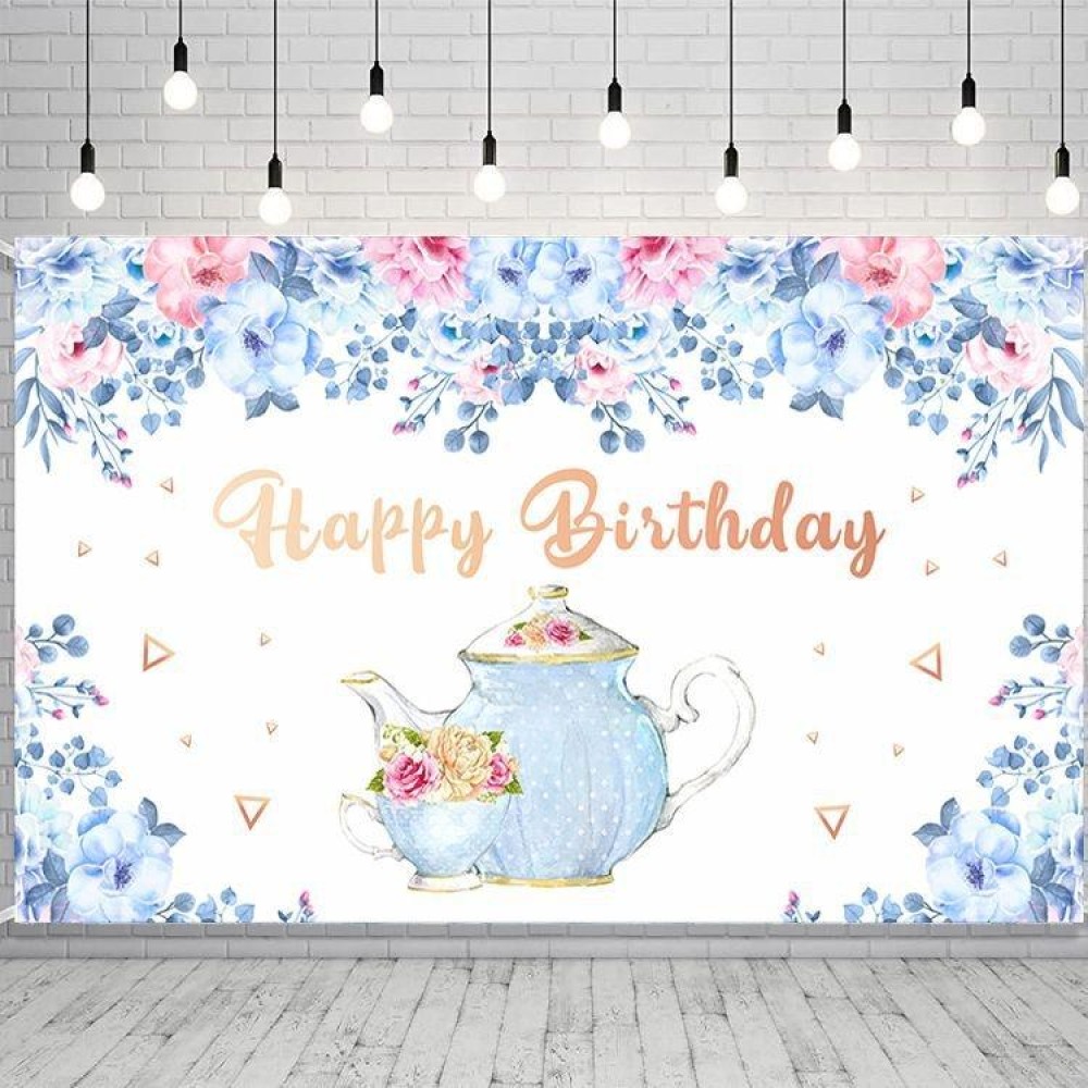1.8 X 1.1m Cartoon Teapot Photography Background Cloth Birthday Party Scene Decoration