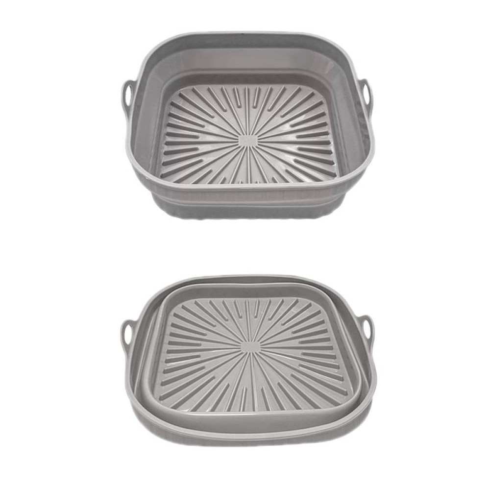 Air Fryer Grill Mat High Temperature Resistant Silicone Baking Tray, Specification: Square Gray
